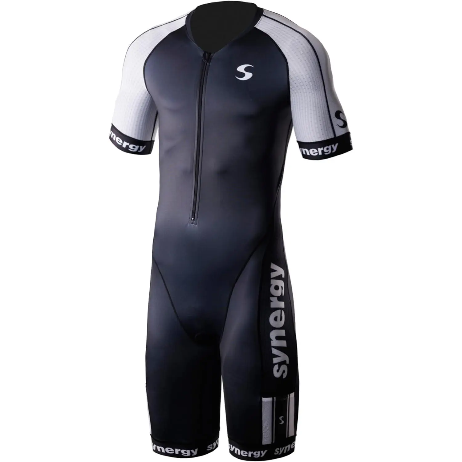 Men's Elite Trisuit, Short Sleeve 1-Piece Performance Wear for Swimming, Cycling, and Running, Multi-Size, Male, Multi-Size Fit, Swimming/Cycling/Run, Triathlon Gear, One Piece Suit