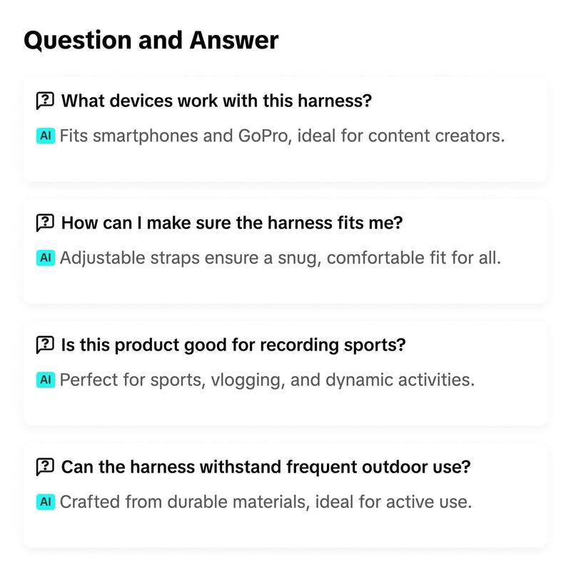 Phone Holder, Action Camera Strap Set with Phone Clip, Durable Smartphone Accessories, Durable Adjustable Fixing Mount for Gopro/Phone/Osmo Action, Sports Camera Accessories, Gift for Boyfriend, Back to School Supplies, Men's Gadgets, Holiday Essentials