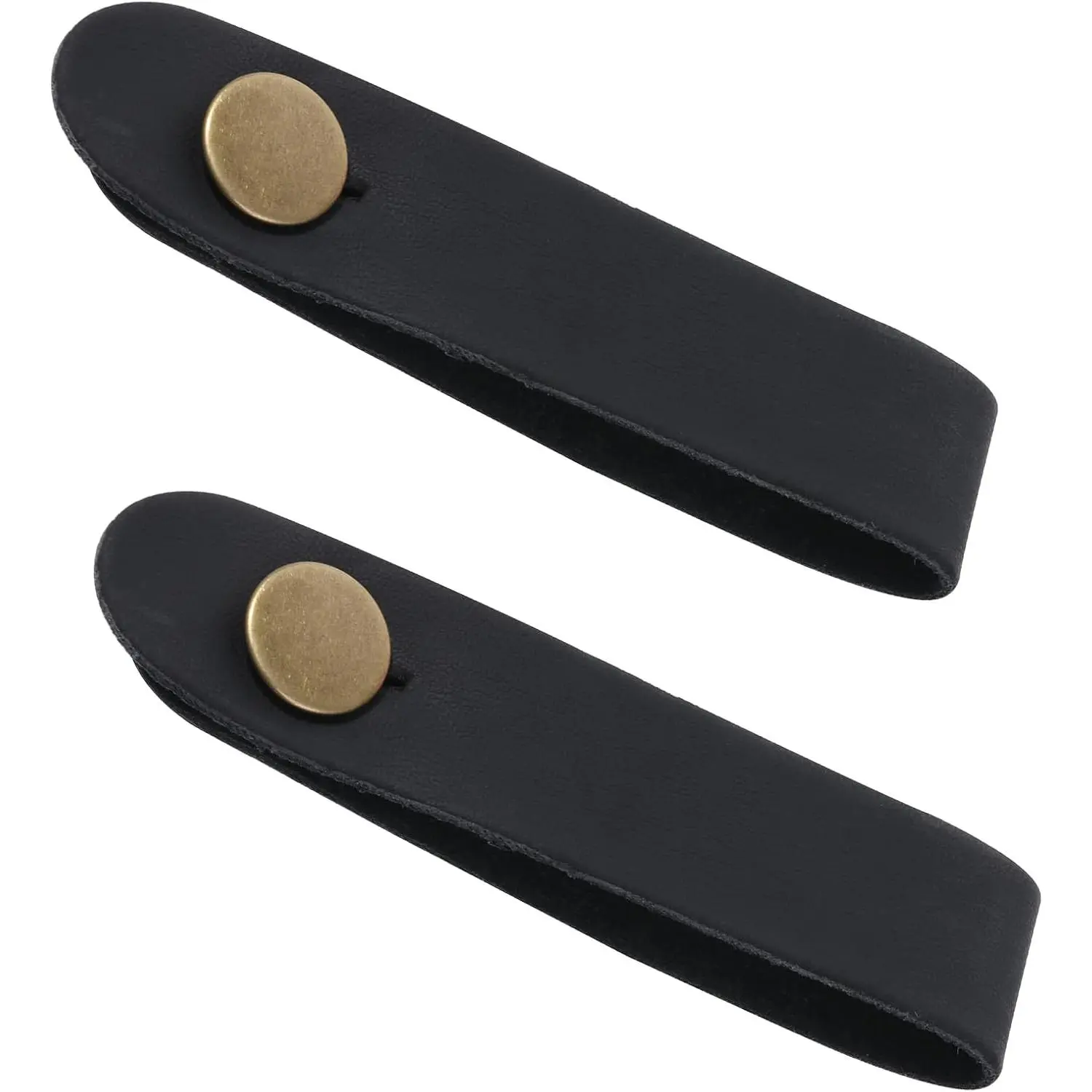 2 count Leather Guitar  Strap, Acoustic Guitar Headstock Strap Tie with Button for Guitars Amp Headphone Adapter, Ukulele Straps Lock Guitars Straps Adapte Locking Accessories for Electric Bass