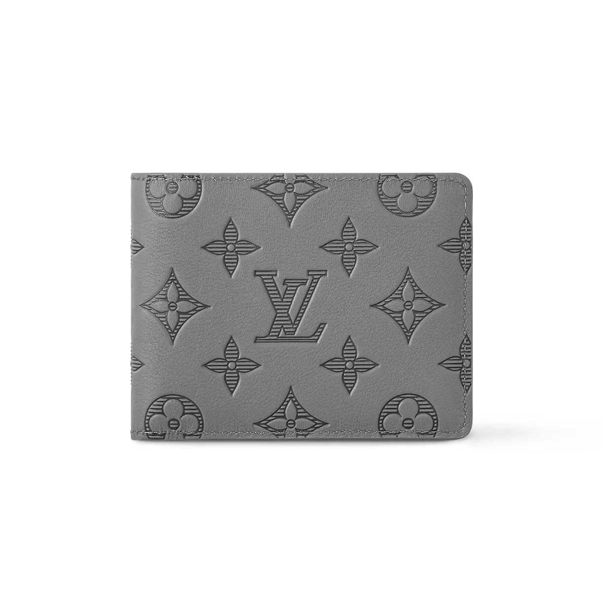 Louis Vuitton Classic Grey Monogram Canvas Cowhide Fabric-Lined Hand-Stitch Combination Fashion Men's Wallet, Fabric-Lined Men's Wallets, Hand-Stitch Men's Wallets