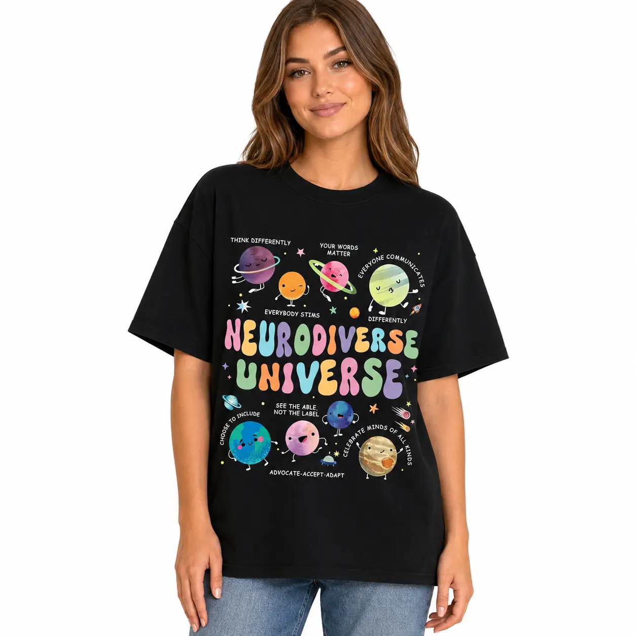 Autism Awareness Shirt, Neurodiverse Universe Shirt, Sped Teacher Shirt, Space Neurodiversity Shirt, Special Education Shirt, Autism Tees