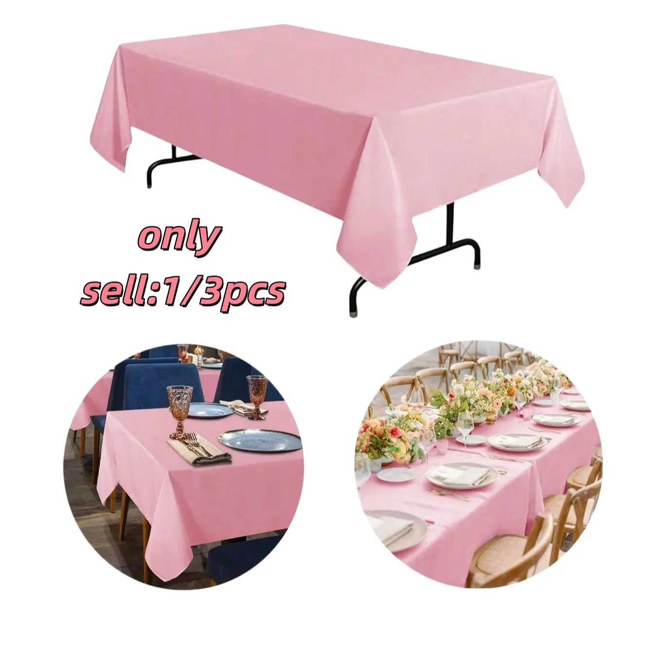 Durable Plastic Tablecloth Set, Ideal for Rectangular Tables, Disposable Paper Tablecloths, Birthday Party Decorations, Easy Clean, Versatile Use, Festive Decoration