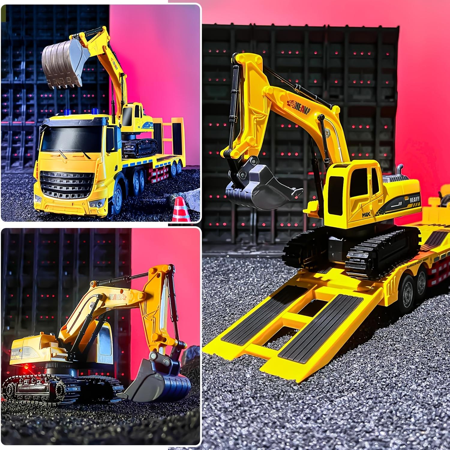 RC semi-trailer truck with trailer |   1:24 scale, metal structure, with sound and light features, 2.4Ghz remote control