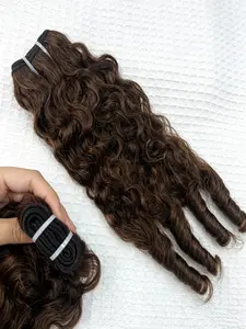 Lightweight 45g Myanmar Curly Human Hair Extension, Suitable for Various Skin Tones, Easy-To-Use Hairpiece for Stylish Looks