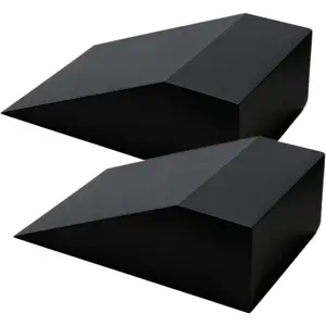 2 Pack Squat Wedge Block Yoga Foam Wedges Exercise Foot Wedge for Workout Heel Elevated Calf Stretcher Gymnastics Black