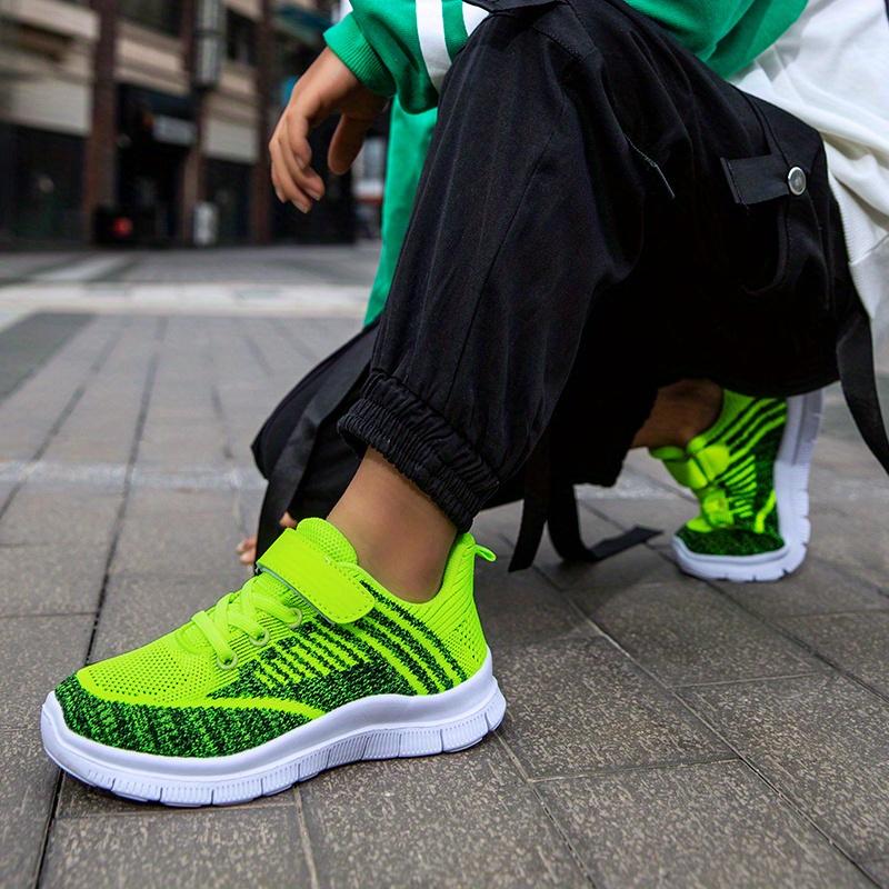 Kids.- Kids' Knitted Mesh Athletic Sneakers - Breathable, Lightweight Girl Shoes for Running, Stylish Trainers