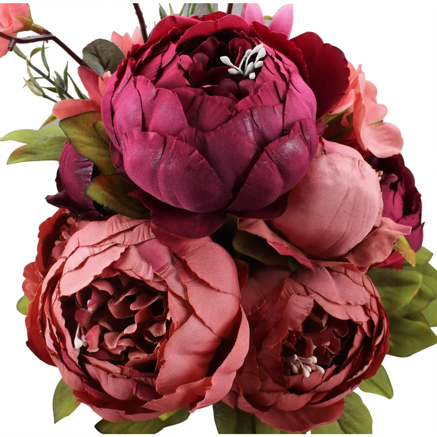 1pc 13 Stems Silk Flowers Vintage Artificial Peony Home Decoration, Floral for Wedding Bouquet/Centerpieces, Outdoors Party Backdrop, Room/Table, and Garden/Pot Decorations