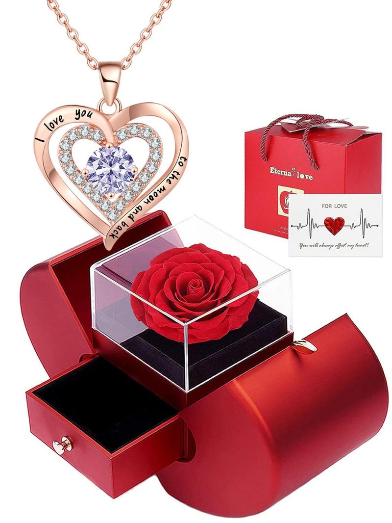 Hollow Out Heart Pendant Necklace, Fashion Rhinestone Decor Clavicle Necklace, Ideal Gift for Wife, Daughter, Mom, Grandma & Girlfriend