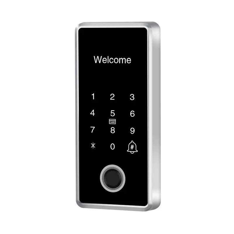 Waterproof Fingerprint Access Attendance Machine with Password, 12*4cm Size, Durable Internal Electronic Parts, Compatible Locking Design for Community Iron & Glass Door Control, Daily Inbound & Outbound Routines, Remote Access, Automatic Tracking, Access