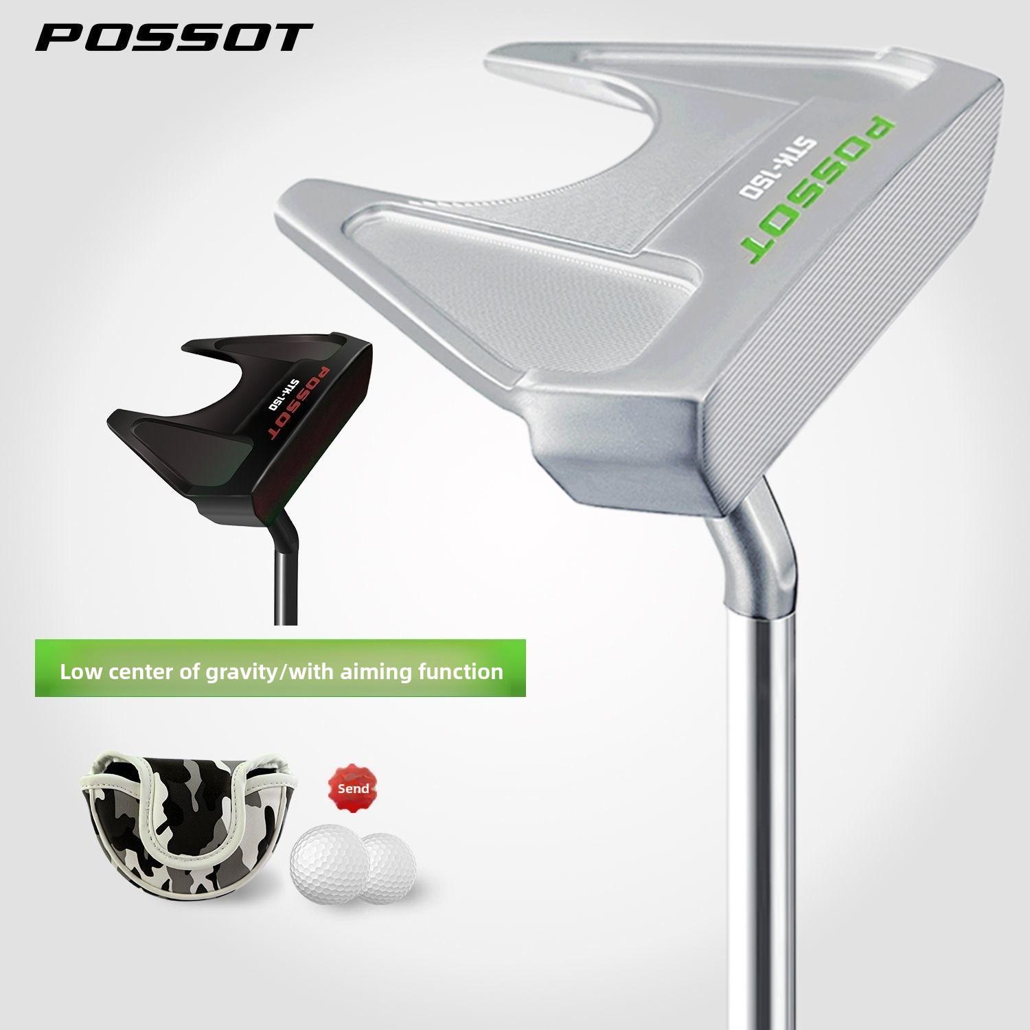 Golf Putter - Horn-Style Putter - Long-Distance Design with Alignment Line - Stainless Steel Shaft