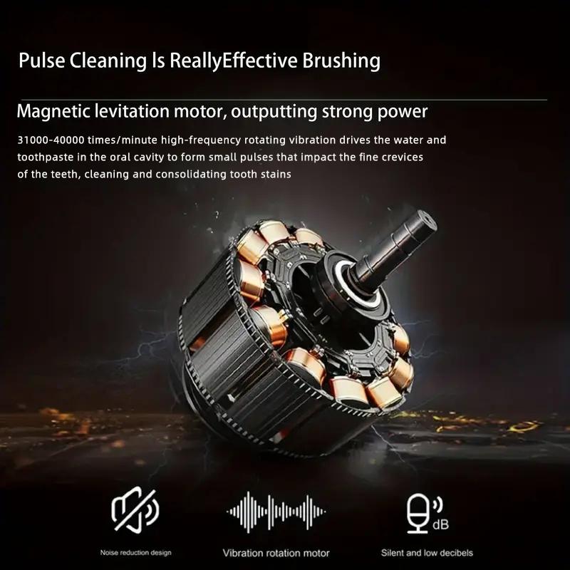 Rechargeable Electric Toothbrush Set, 1 Box Electric Toothbrush with 8 Counts Replacement Brush Heads, Intelligent Timer Toothbrushes for Adults