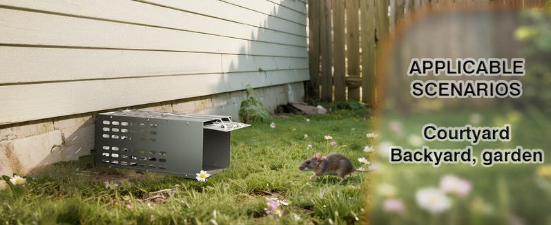 Humane Trap Live Mouse Trap Indoor Catch and Release Animal Cage Multi Large Bait Outdoor Reusable Chipmunk Mice Voles Rodent That Work (1)