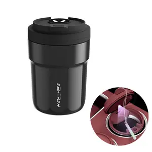 1pc Portable Car Ashtray With Lid, Smokeless Ashtray for Cup Holder Smell Proof,Detachable Car Ash Tray, for Most Car, Office, Home, Universal Car Interior Accessories