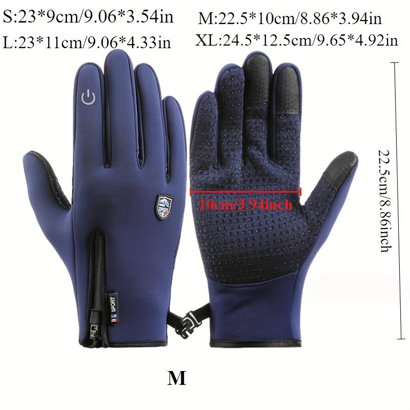 2 Pairs Men's and Women's Winter Bike Gloves - Windproof, Warm Touchscreen Gloves with Zipper Closure, Suitable for Skiing, Cycling, and Outdoor Sports - Perfect for Halloween, Christmas, Valentine's Day, Thanksgiving, Winter Sports Gear |     Zipper Glov
