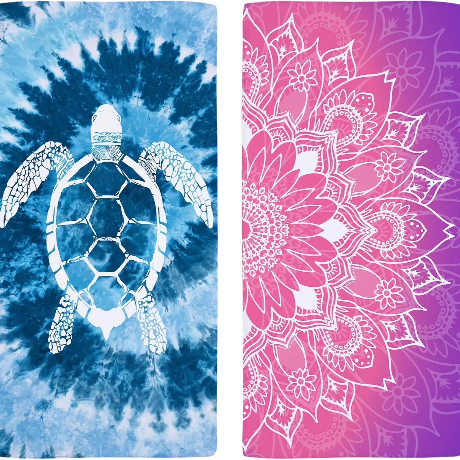 2-Pack Quick-Dry Microfiber Beach Towels, Extra Large, Lightweight, Soft, Highly Absorbent, Ideal for Adults, Pool, Camping