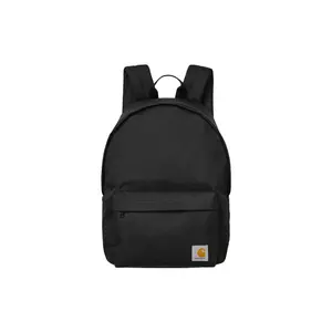 Carhartt WIP Jake Canvas Backpack with Logo Patch and Zip Closure for Men, Regular Fit, Black