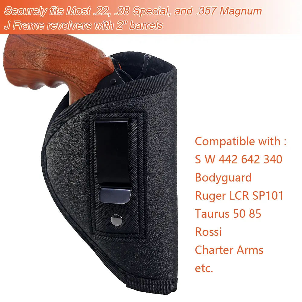 Gun Holster IWB Concealed Carry Holster for J Frame .38 .357 Snub Nose 2" Revolvers Anti-Slip Leather universal Holster Gun Accessory