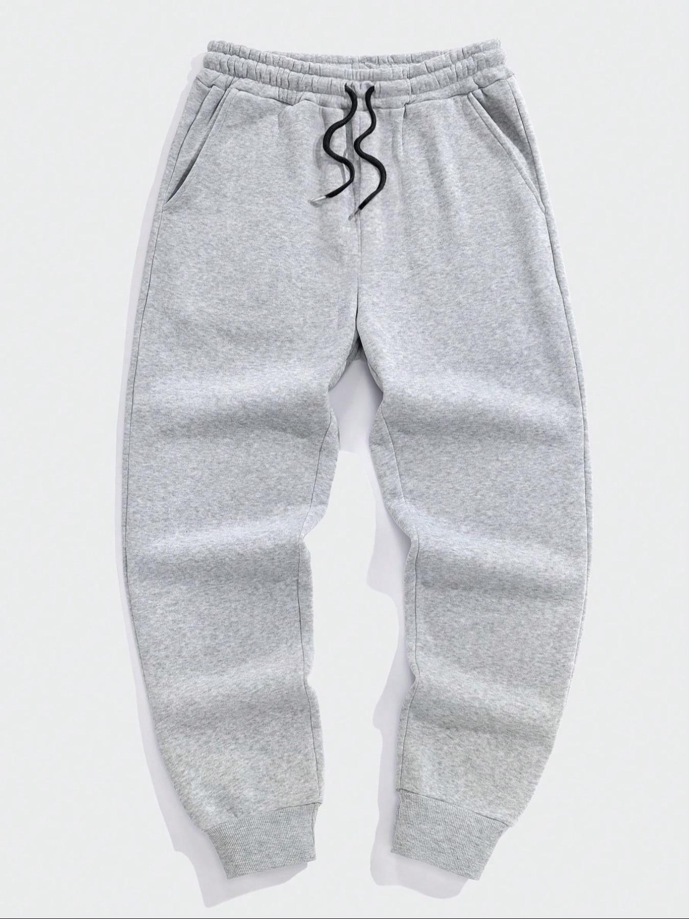 Men's Solid Color Drawstring Waist Sweatpants, Casual Comfy Jogger Pants for Spring & Fall, Men's Trousers for Daily Wear, Casual Sports Trousers