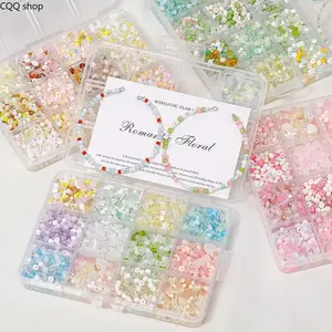 24-grid boxed glass rice beads mixed with loose beads, a complete set of handmade bracelets, beaded DIY handmade accessories materials