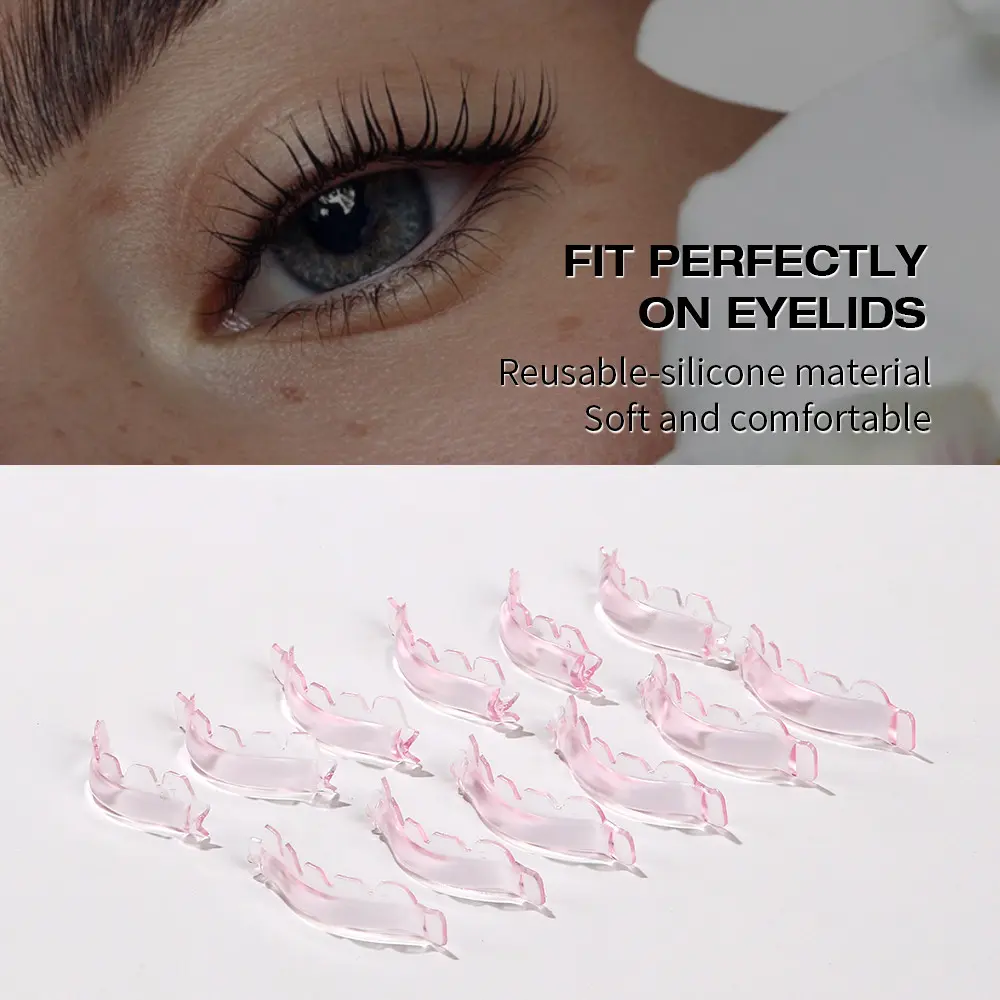 12pcs/6size Lash Lift Pads, Jelly Lash Lift Rods, Self Adhesive Silicone Pads, C-Curl Eyelash Lifting Shield, DIY Home Use