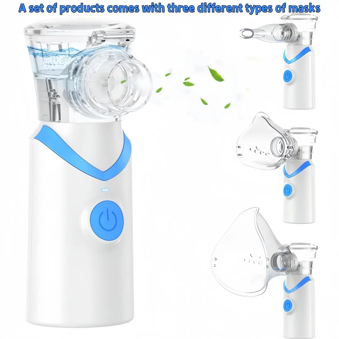 Adult and Child Inhaler, Quiet Nebulizer, Rechargeable Portable Inhaler, Self-Cleaning Function, Adjustable Spray Volume