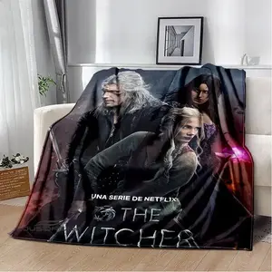 The Witcher Flannel Throw Blanket Soft Warm Gaming Blanket for Home Travel Picnic Fan Gift Outdoor Cold Weather