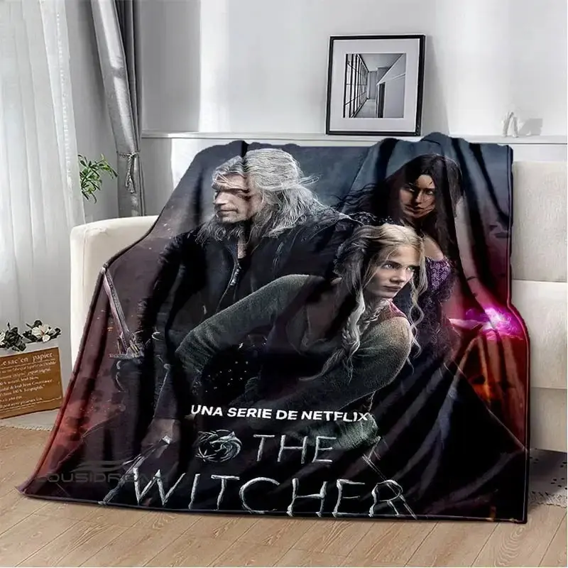 The Witcher Flannel Throw Blanket Soft Warm Gaming Blanket for Home Travel Picnic Fan Gift Outdoor Cold Weather