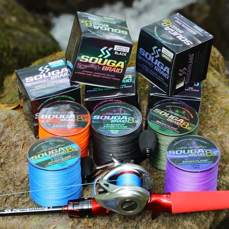 Sougayilang Fishing Line 300M/328YDS 6 Color Braided Fishing Lines  4-Strands 8-Strands PE Spinning Fishing Reel Braided Line