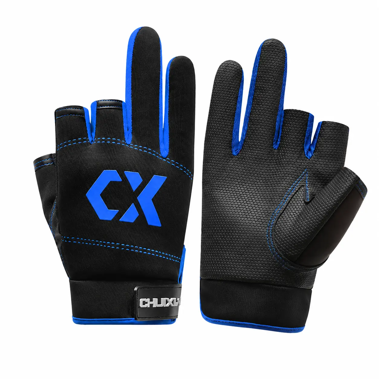 Men's Ultra-Thin Breathable Fishing Gloves for Summer – UV-Protective, Water-Resistant, Cut-Resistant with Enhanced Grip, Three-Finger Design for Fly Casting, Kayaking, and Shore Fishing