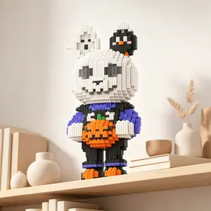 3D Pumpkin Skull Rabbit Puzzle Sculpture, Home Office Decor, Party Decoration, Ideal Gift, Halloween Christmas Easter Decor