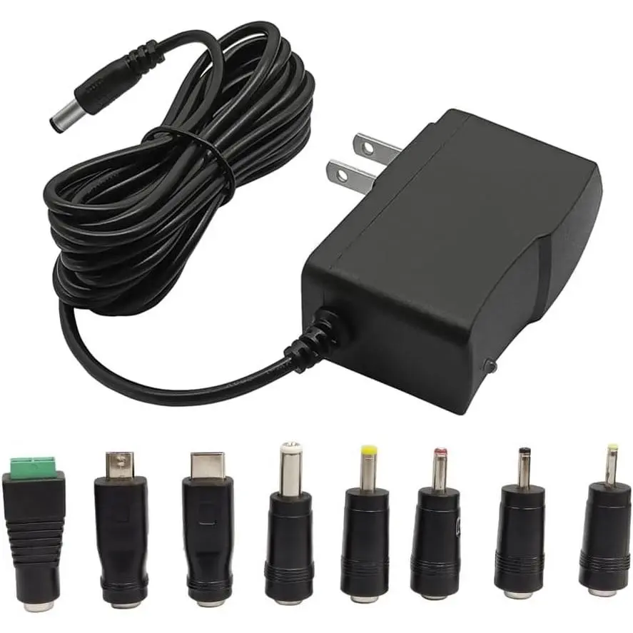 5V 1A 10ft Long Power  Adapter AC 100V-240V to DC 5  1Amp 0.5A  Power Cord for  Camera   USB Type C with 8TIPS (10ft Extension Power )