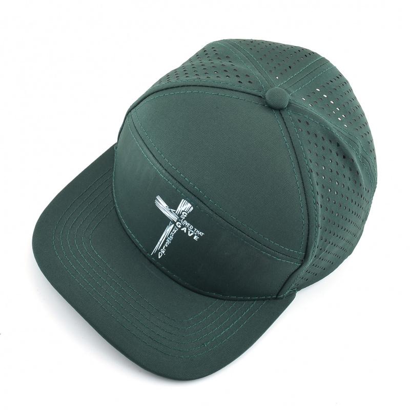 Printed baseball cap for men and women, mesh sports hip-hop cap, sun-shading mesh cap, flat-brim cross baseball cap