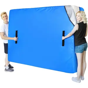 Queen Size Mattress Bags for Moving and, Waterproof Mattress Cover for Moving with Handles, Reusable Queen Mattress Bag, Duty Moving Supplies, Blue