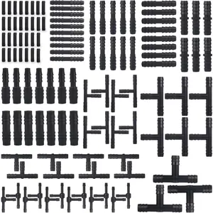 115 PCS Vacuum Connector Assortment Heat Resistance 240℃(460℉) 12 Sizes Automotive Vacuum Tubing Connector Vacuum Tee Connector Assortment Kit (Black,Nylon)