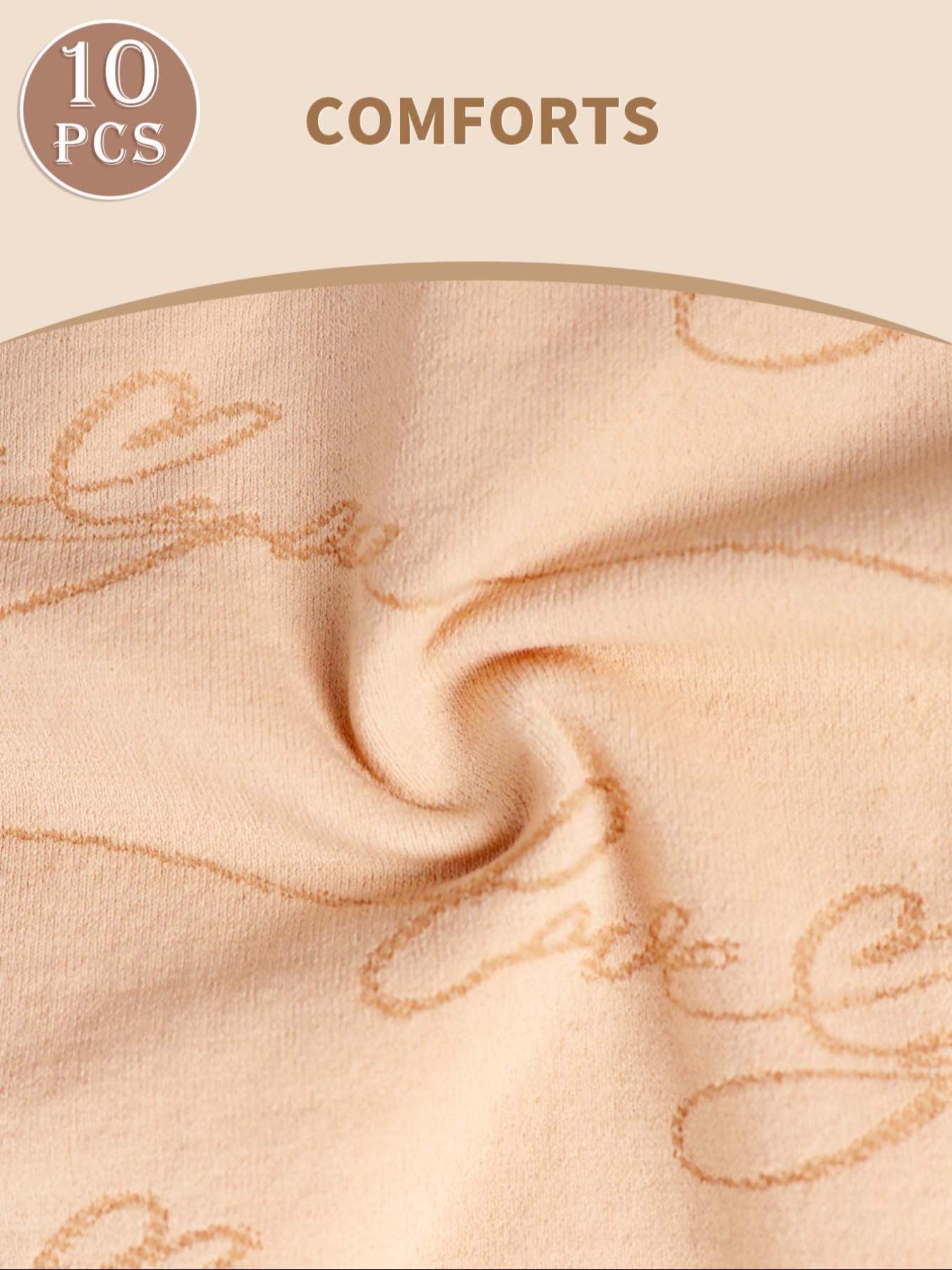 Women's Butterfly & Letter Print Brief, Soft Comfy Breathable Panty for Daily Wear, Underwear for All Seasons, Panties for Women