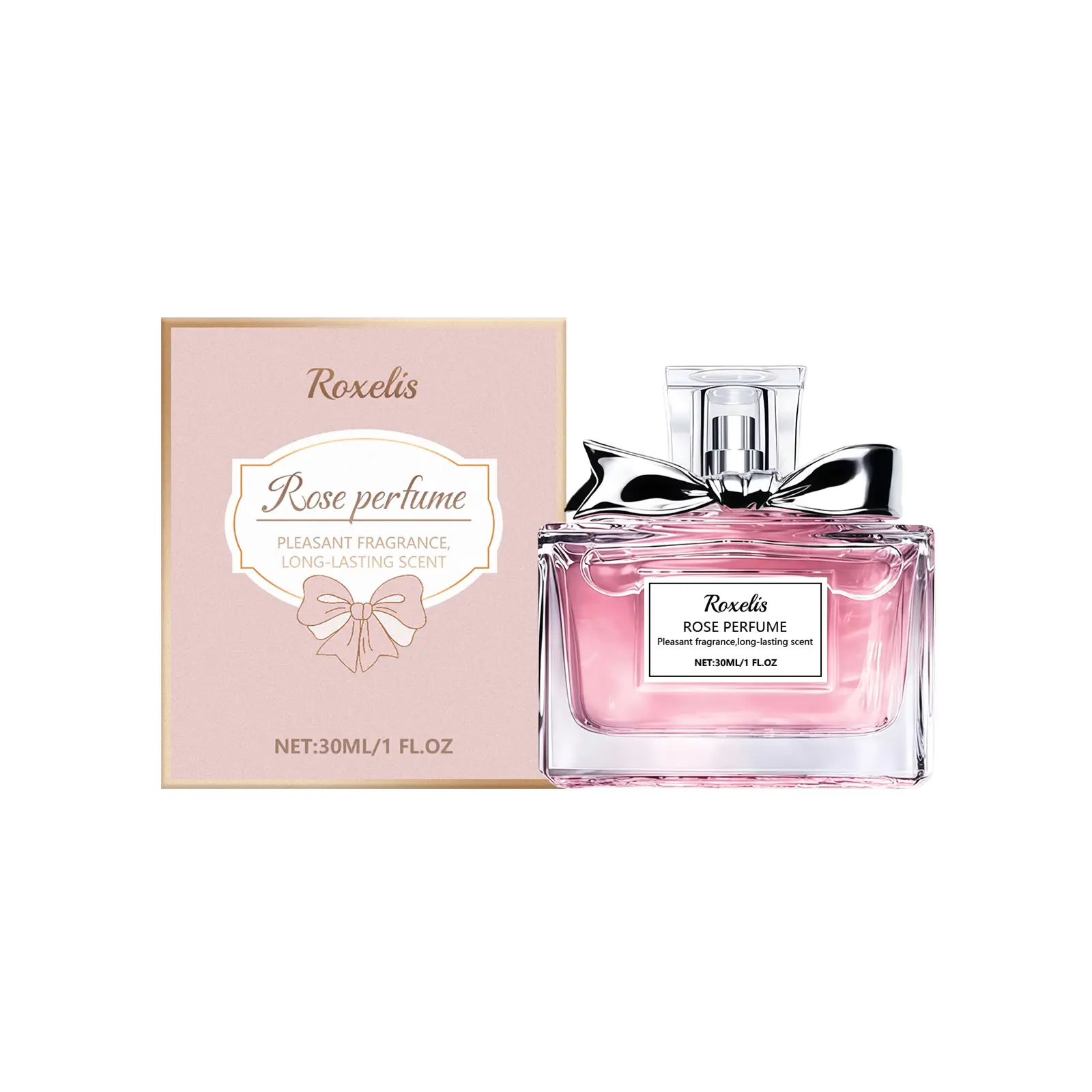 Women's Elegant Light Rose Single Perfume - Naturally Derived Daily Wear Fragrance, Delightful Floral Blend Scent, Mild Propylene Glycol-Glycerin Formula for Sensitive Skin, Long-Lasting Soft Fragrance, Ideal Gift for Dating