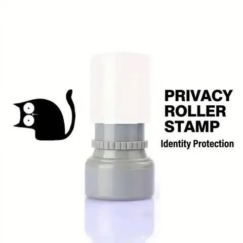 Cat Pattern Stamp, 6 Counts/set Round Self-Inking Stamps, Return Address Stamp, Stamps For Mailing, Office Stationery & Supplies for School, Dormitory, Home