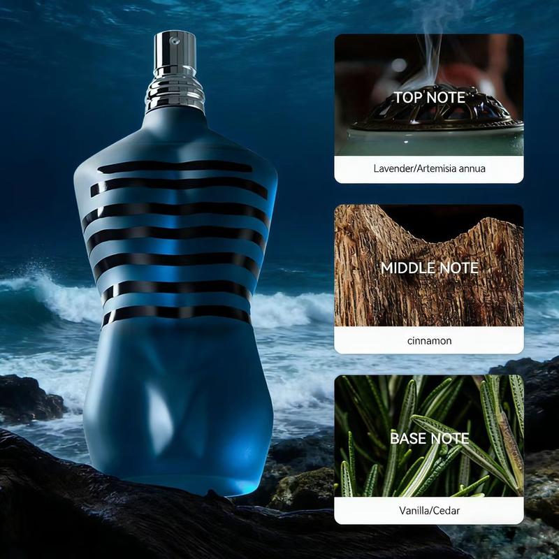 Men's Perfume Naked Man Scent Long-Lasting Light Ocean Gentleman Cologne Daily Use Date Gift 100ML Large Capacity