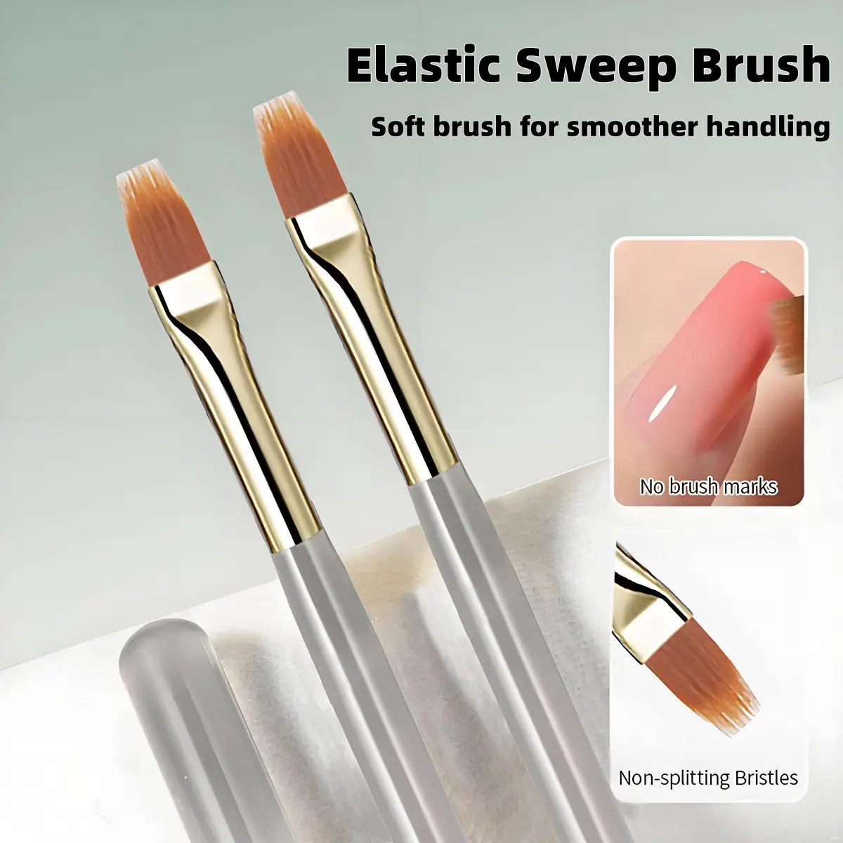 1/2/5PCS Ombre Nail Art Brush Set, Soft Gradient Blending Brush for Gel Polish French Tip Manicure