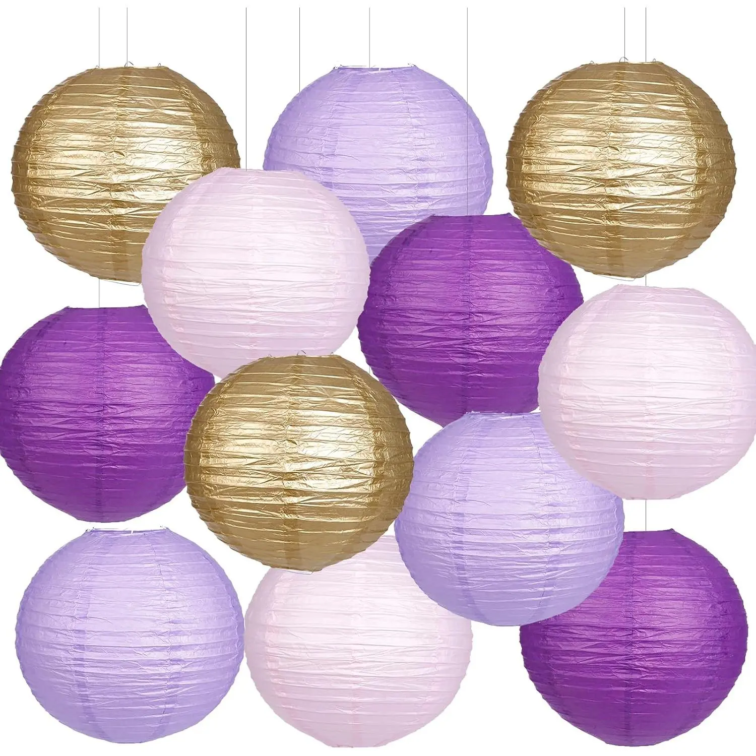 Paper Lanterns   Round  Chinese Lanterns for Birthday  Shower Bachelorette Party Decorations Pack of 12