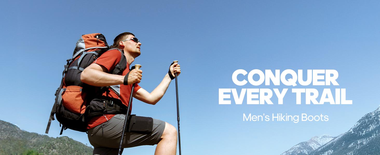 【WATERPROOFING】NORTIV 8 [HydroTrek] Men's High-Top Waterproof Lightweight and Breathable Trekking Boots Outdoor Shoes Hiking Sneakers SpringStatements