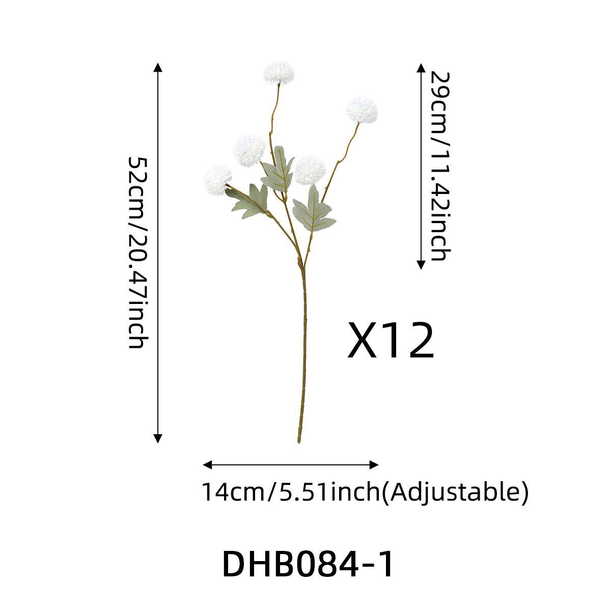 12pcs Artificial Snowball PomPom Flowers without Vase, Faux Ping Pong Flower Bouquet, Decorative Flower for Mother’s Day, Valentine’s Day, Christmas, Birthdays, Party Wedding, Home Decor Supplies, Artificial Flower Arrangements #GLOBAL PICKS