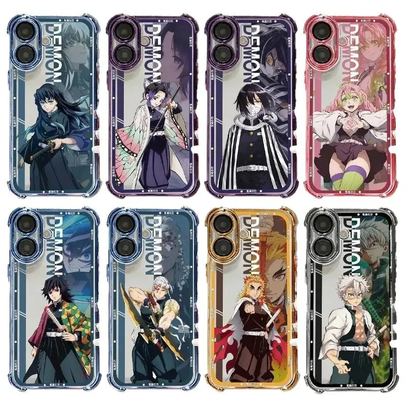 Demon Slayer Anime-Style Cellphone Casing - Protective Cover with Wireless Resistance for iPhone 11,12,13,14,15,16 Plus,17,17 AIR,17 PRO MAX & Samsung Galaxy S22,S23,S24,S24 ULTRA,S25,GMZR8-15, Protection