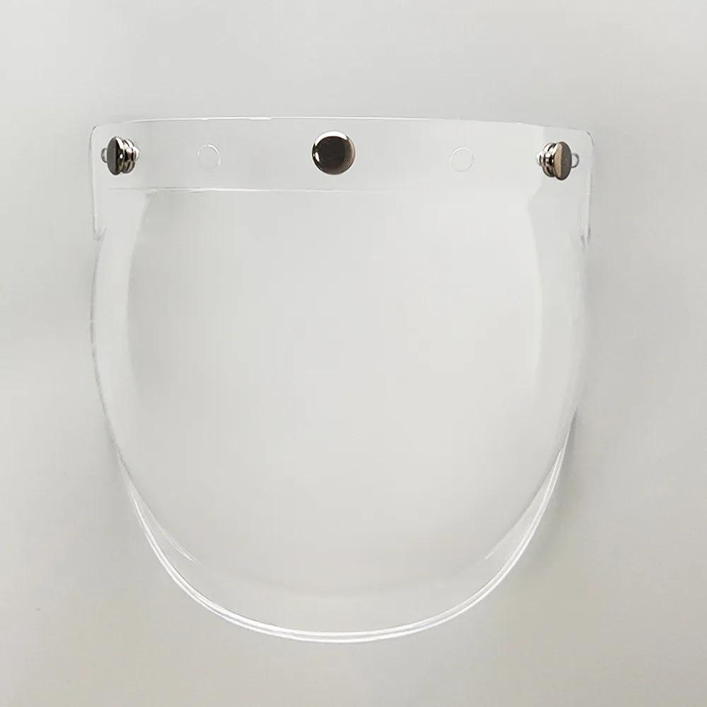 Three Buckle Bubble Visor for Three-Button Helmets Flip-Up Motorcycle Helmet Visor Capacete Lens Visera Cosco Moto Accessories