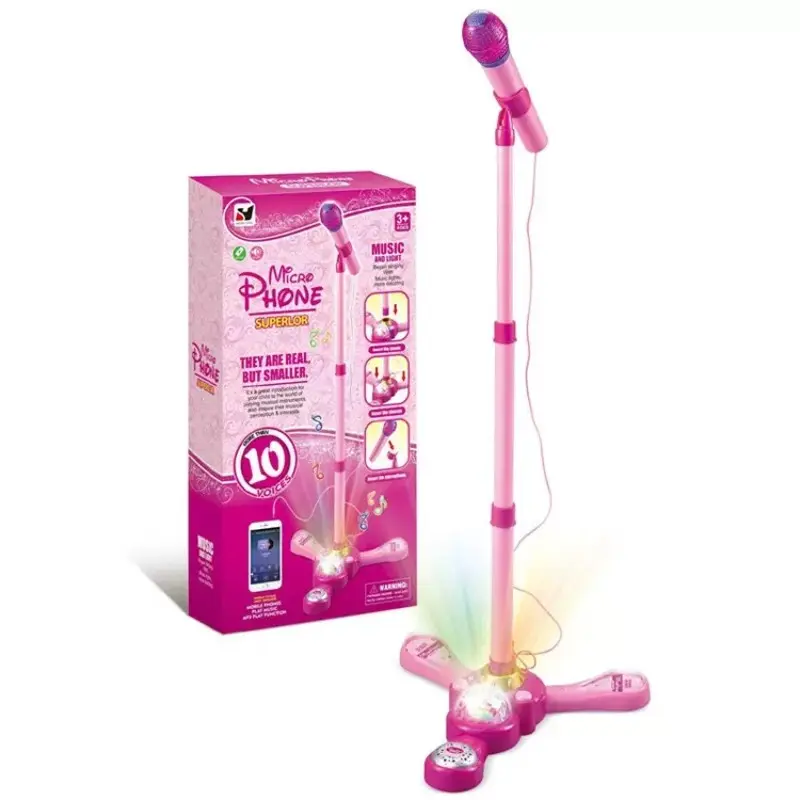 New Singer Dedicated K-Song Machine, Rechargeable Kids Karaoke Machine with Adjustable Stand, Colorful Stage Flashlight, Ideal Gift, Portable Karaoke