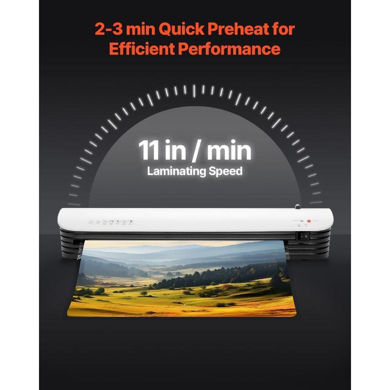 VEVOR Laminator Machine, Thermal Laminator for Max A4 Paper Size, 3 - 4 min Quick Warm Portable Laminator, 3 - 5 mil Thickness, Ideal for Home, Office, Business, or School Supplies, White+ GreyHoliday gifts