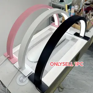 Half Moon Nail Desk Lamp, Dimmable LED Beauty Light for Manicure Eyelash Tattoo Skincare, Led Light Vanity, Adjustable Brightness Color Temperature, Modern Table Lamp