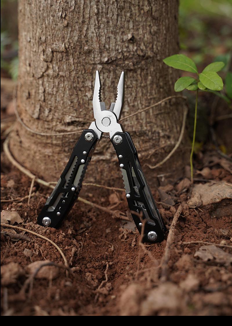 Multifunctional Outdoor Survival Folding Knife Pliers Tool with Seatbelt Cutter for Camping Hiking Emergency and Everyday Carry EDC