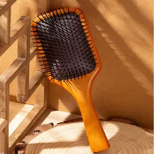 Wooden Comb Scalp Massager, Anti-Tangle Hair Brush, Suitable for Salon and Home Use, Unisex Wooden Hair Comb, Ideal for Men and Women