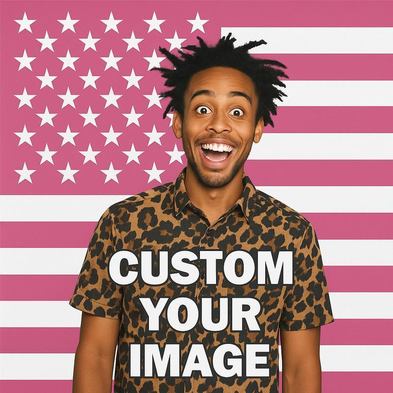 Custom Pink America Flag 30x40 40x60 50x60 60x80 60x90 inch Personalized Flags Design Your Image Funny Tapestry Poster For Decorate Clubs Concerts Bars University Dormitories Living Rooms Bedrooms Decoration Photo fathersdaygifts